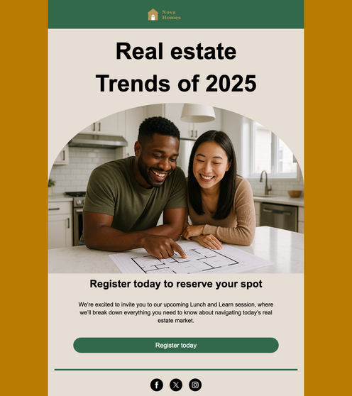Real estate invite email template preview