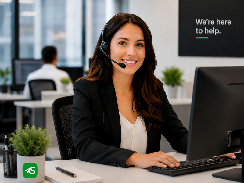 An onboarding specialist helping a new ShySend customer